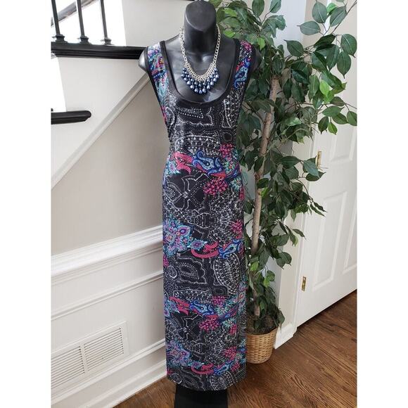 Avenue Women's Multicolor Polyester Scoop Neck Sleeveless Long Maxi Dress 22/24 - Picture 12 of 12